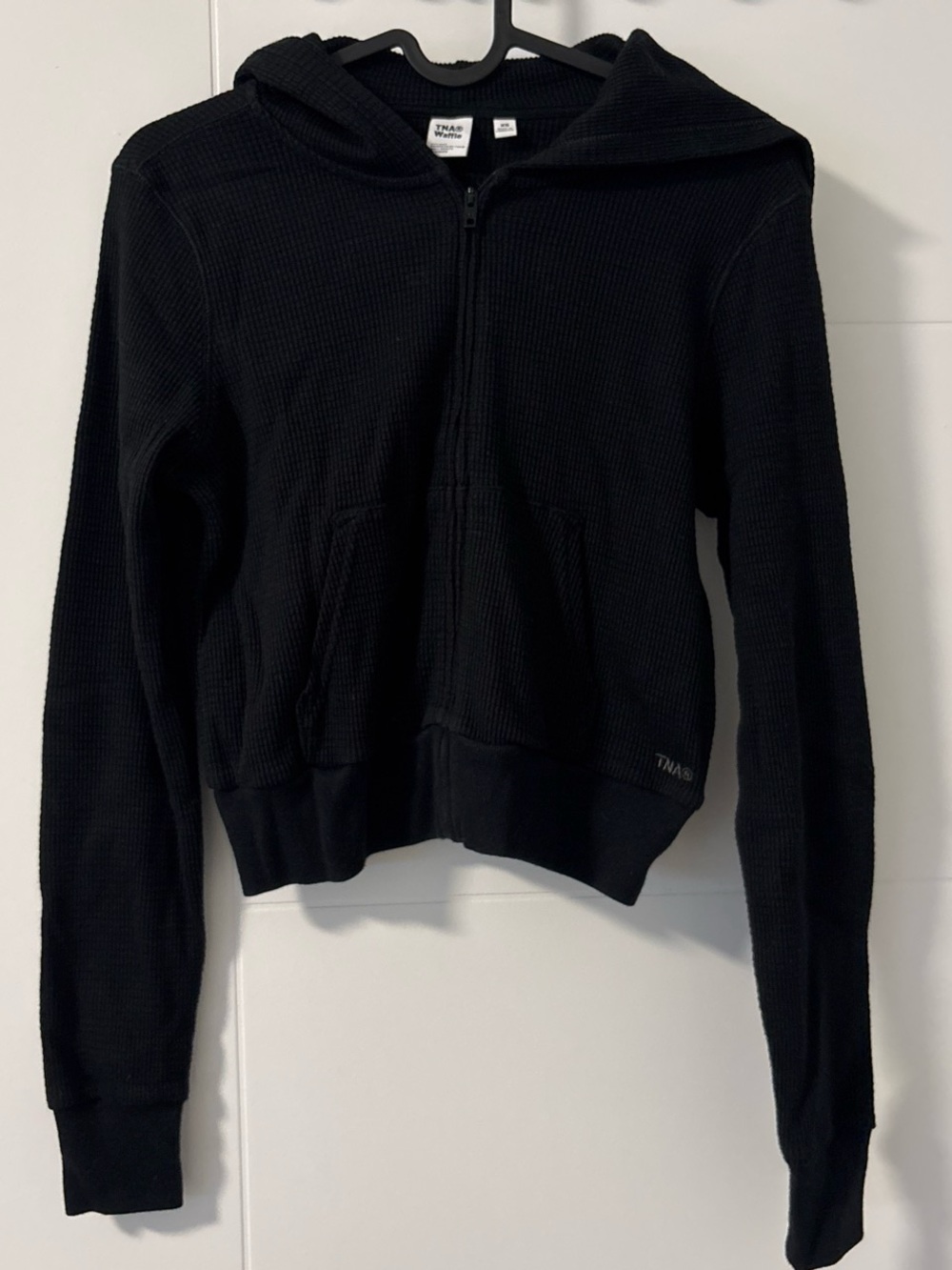 Aritzia Waffle Zip Up Hoodie XS
